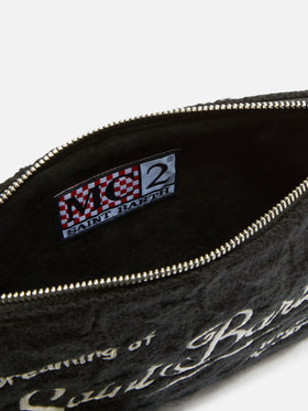 Borsa crossbody Parisienne Wool Braid in misto lana a trecce nera