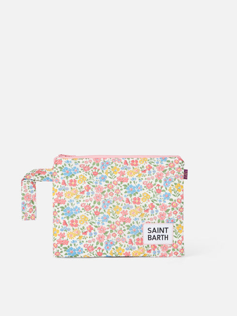Pareasy pochette with Annabelle print | MADE WITH LIBERY FABRIC - MC2 Saint Barth