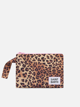 Pareasy nylon pochette with animalier print