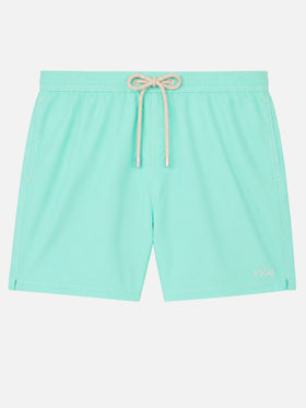 Klassische leichte Badeshorts Patmos in Salbeigrün 