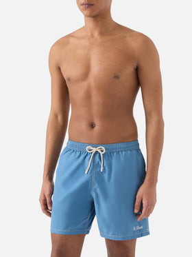 Patmos swim shorts in solid dusty blue
