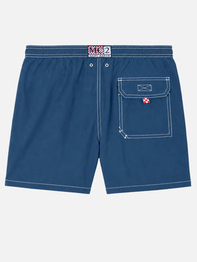 Marineblaue klassische leichte Badeshorts Patmos 
