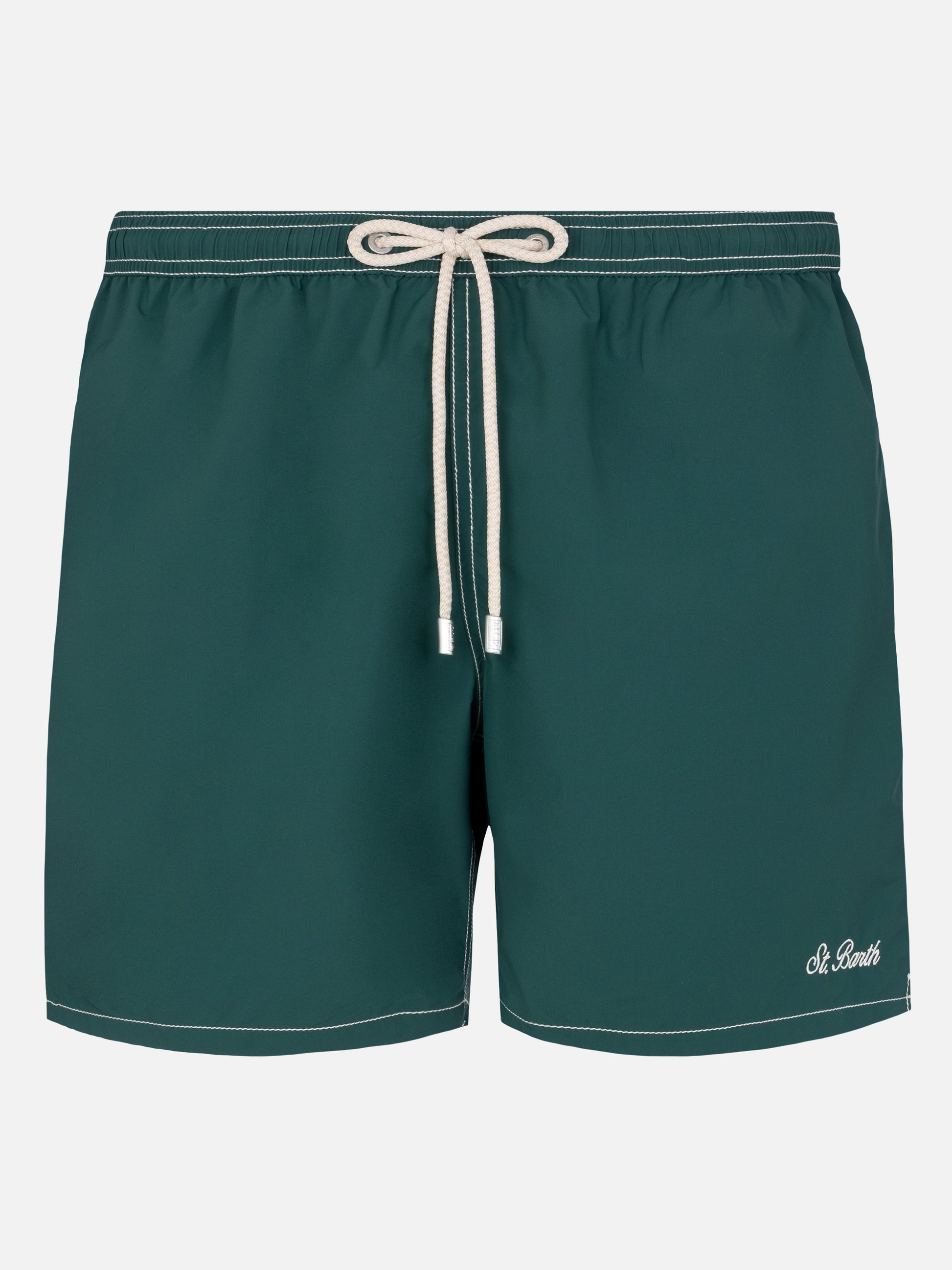 Green mid-length classic light swim shorts Patmos - MC2 Saint Barth