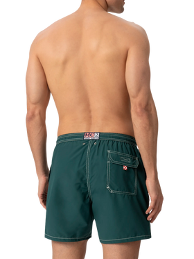 Green mid-length classic light swim shorts Patmos - MC2 Saint Barth