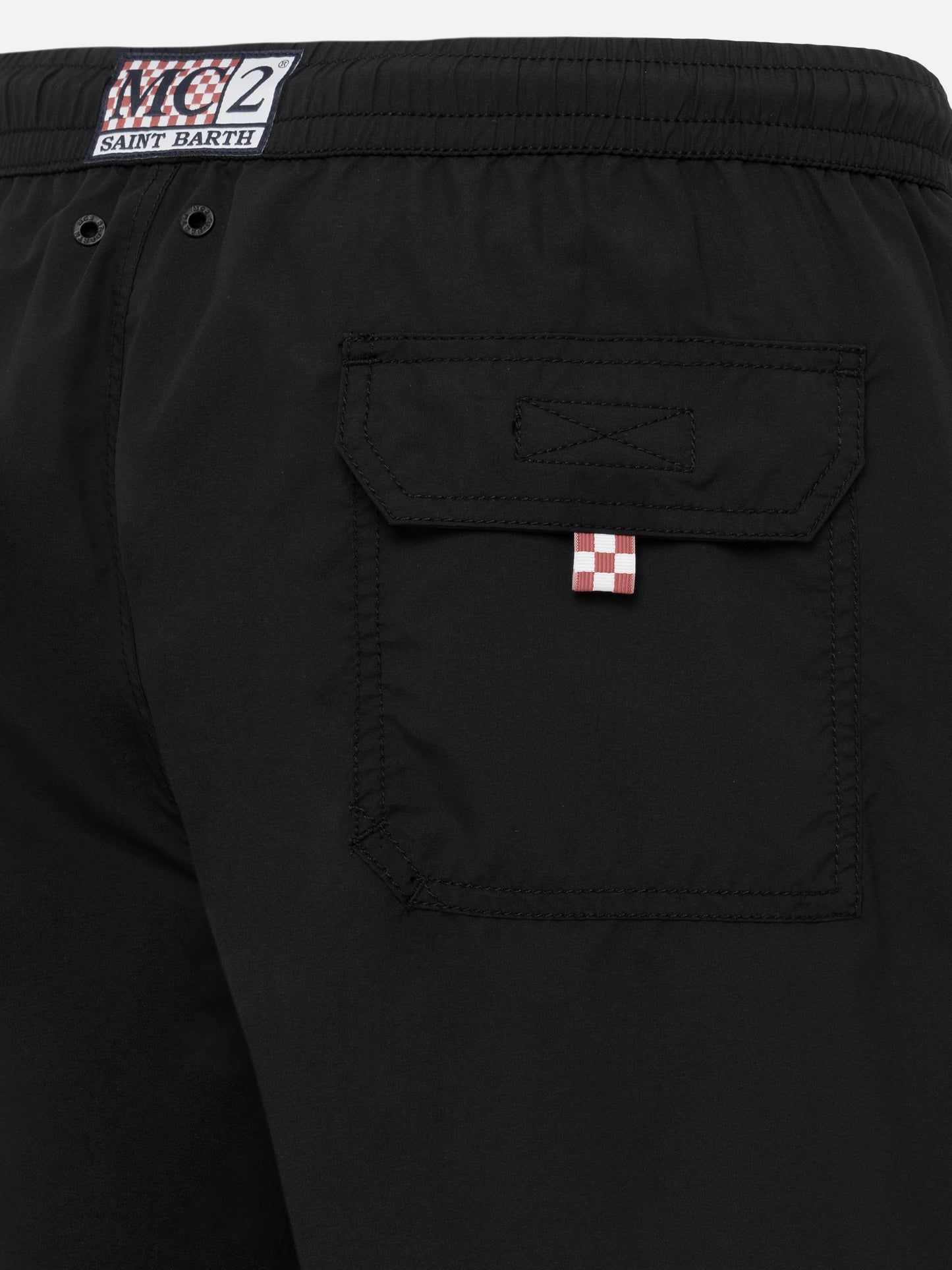 Black long swim shorts Patmos - MC2 Saint Barth