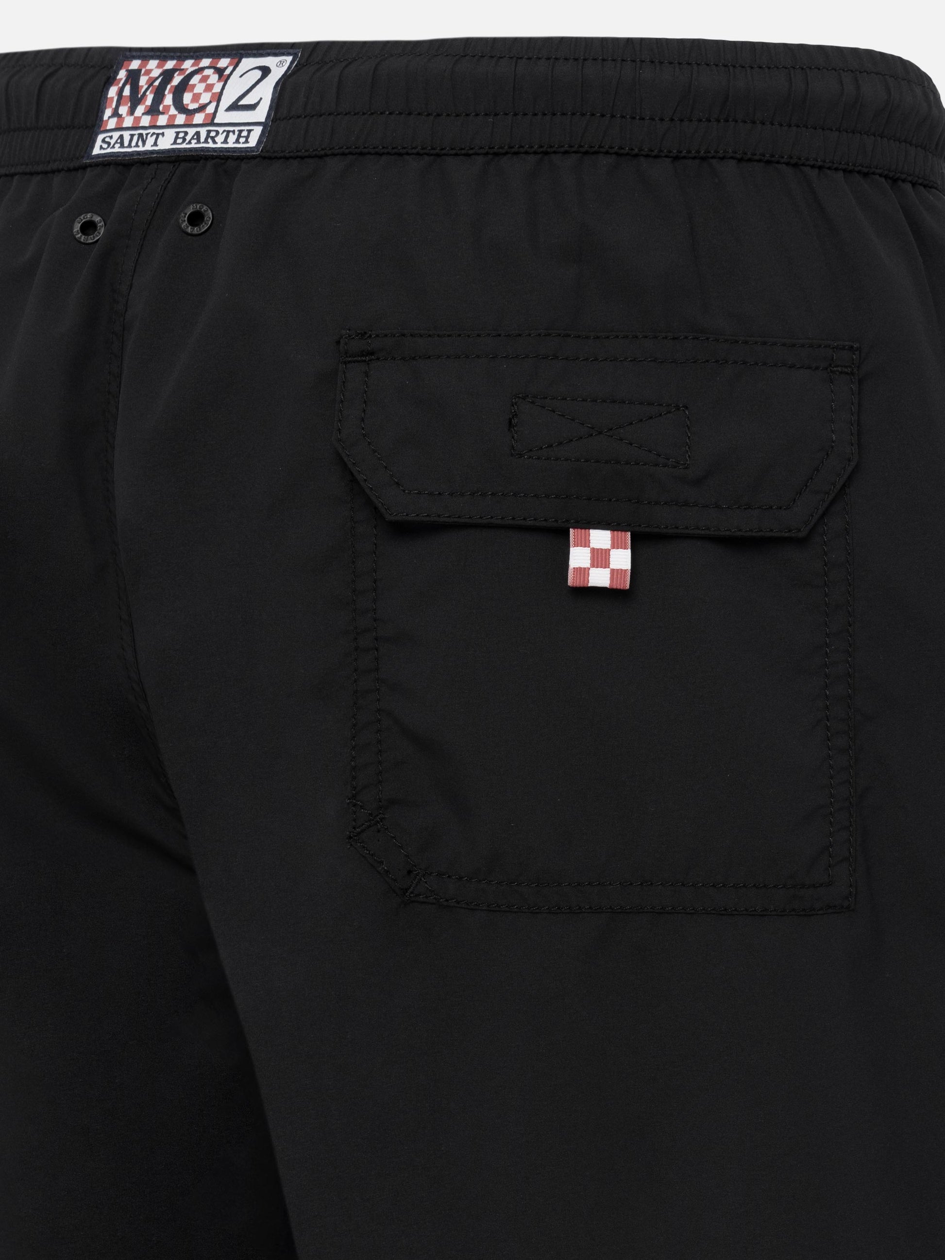 Black long swim shorts Patmos - MC2 Saint Barth