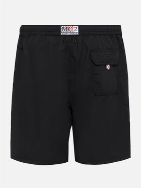 Black long swim shorts Patmos - MC2 Saint Barth