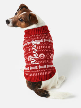 Pull pour chien avec broderie Merry 
