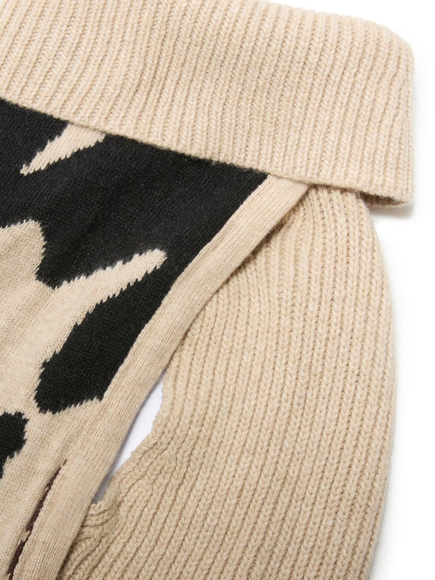 Dog sweater with cow skin jacquard and Cool Dog embroidery