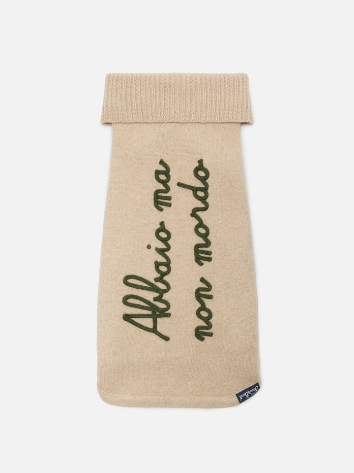 Maglioncino per cani con ricamo Abbaio ma non mordo