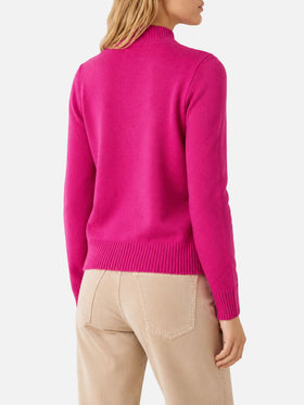 Pull fuchsia Peak avec imprimé Cortina 