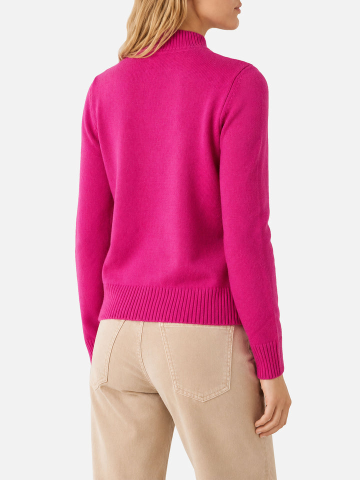 Pull fuchsia Peak avec imprimé Cortina 