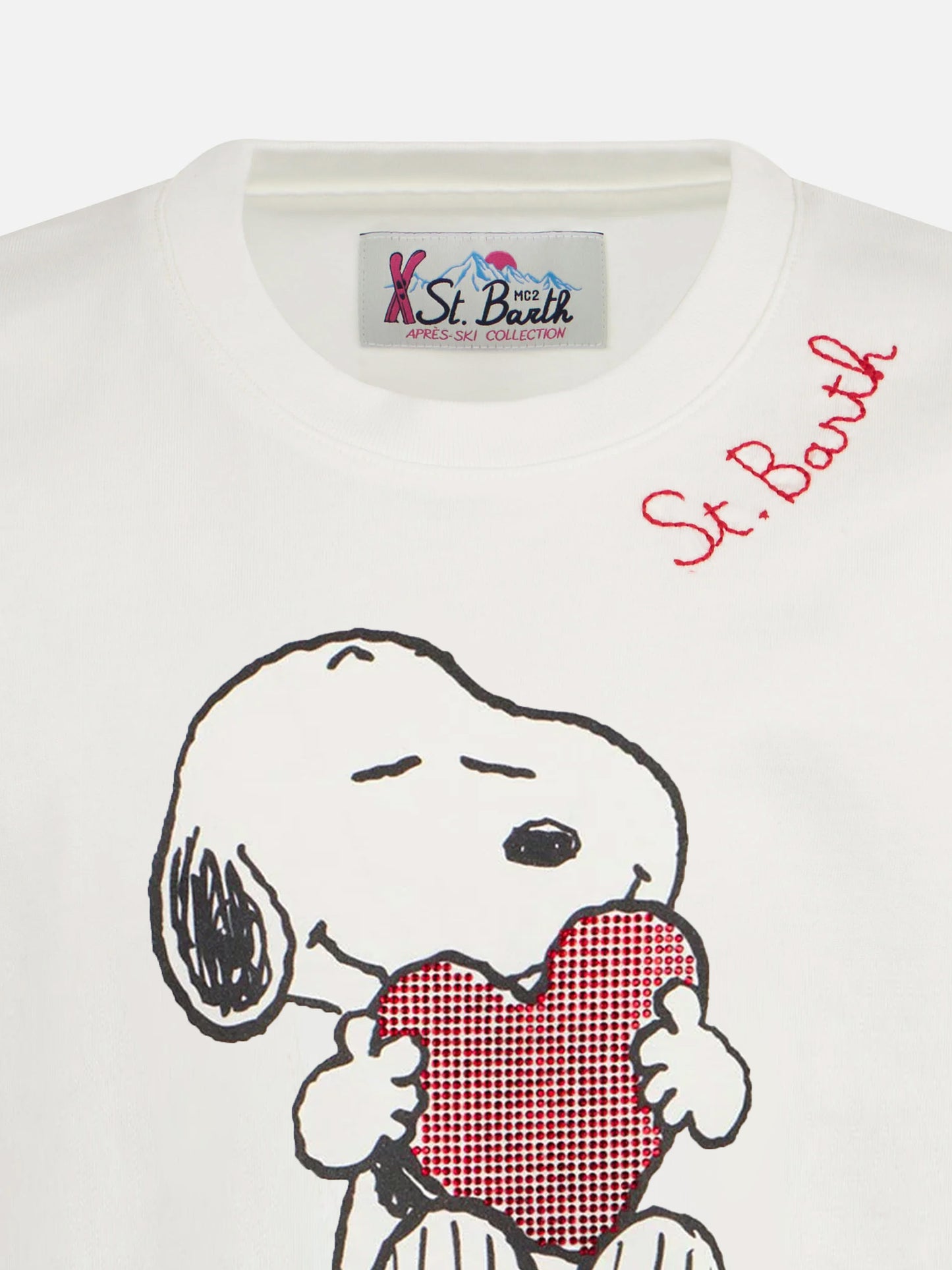 Girl heavy cotton t-shirt with Snoopy rhinestones print | SNOOPY PEANUTS™ SPECIAL EDITION