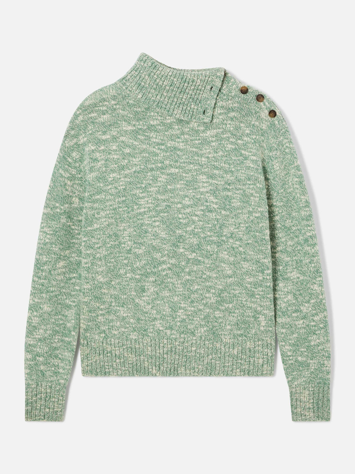 Jersey de lana de cuello alto Sage Philomene con bordado del logotipo 