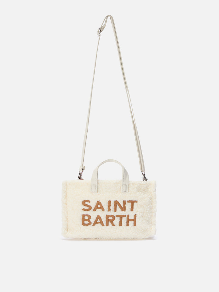 Mini Phone Bag Teddy in white sherpa