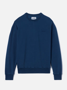 Sudadera Ponza azul marino de algodón con bordado St. Barth 