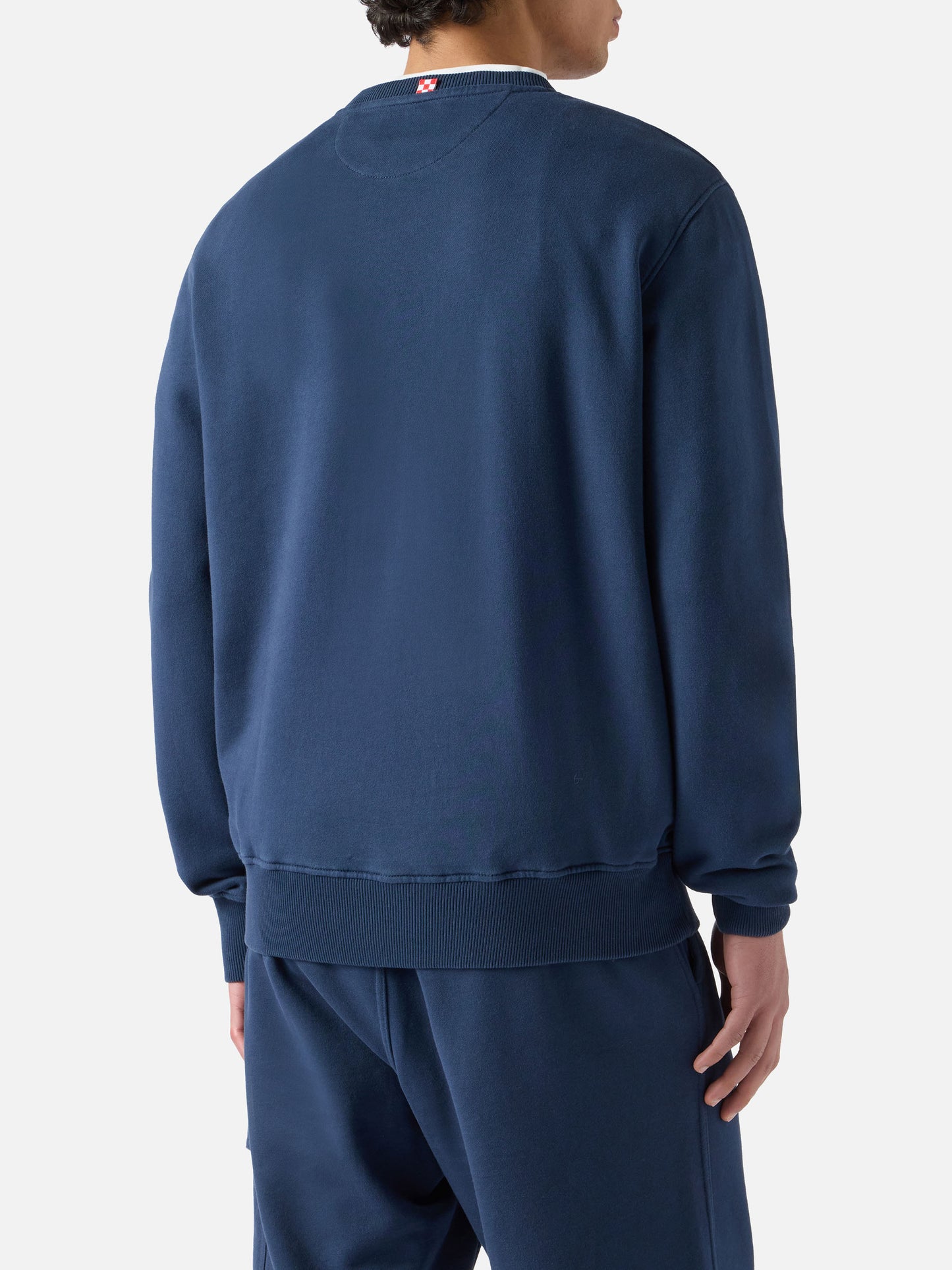 Navy blue Ponza sweatshirt in cotton with St. Barth embroidery