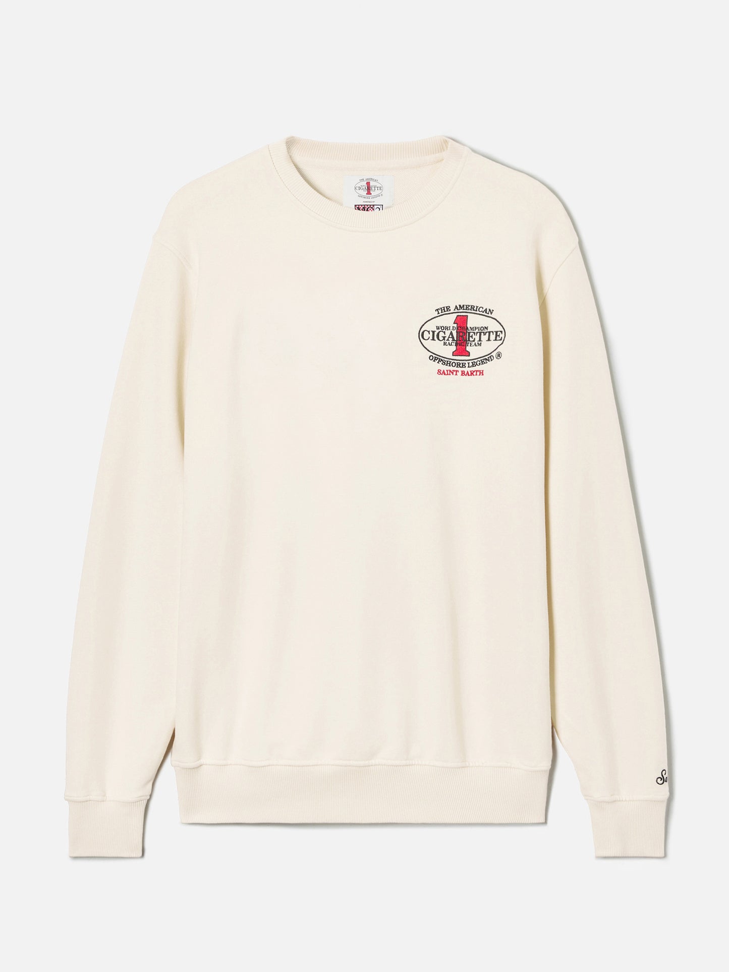 Sweat-shirt ras-du-cou Ponza crème avec imprimé Cigarette | Édition spéciale 