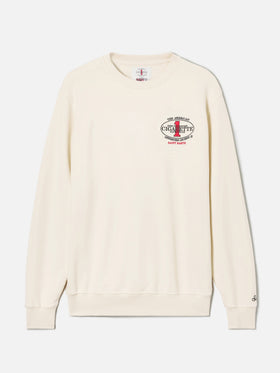 Sweat-shirt ras-du-cou Ponza crème avec imprimé Cigarette | Édition spéciale 