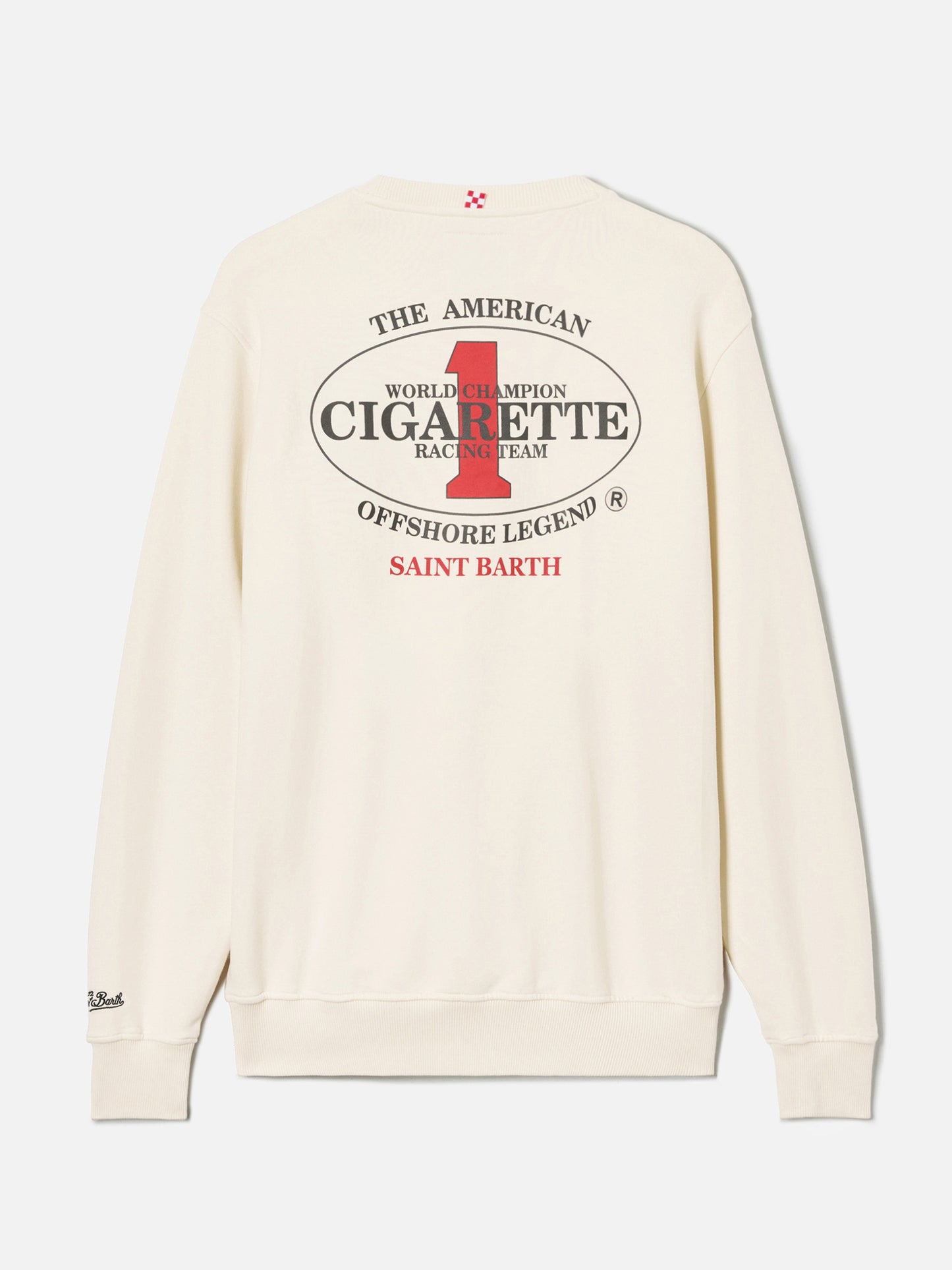 Sweat-shirt ras-du-cou Ponza crème avec imprimé Cigarette | Édition spéciale 