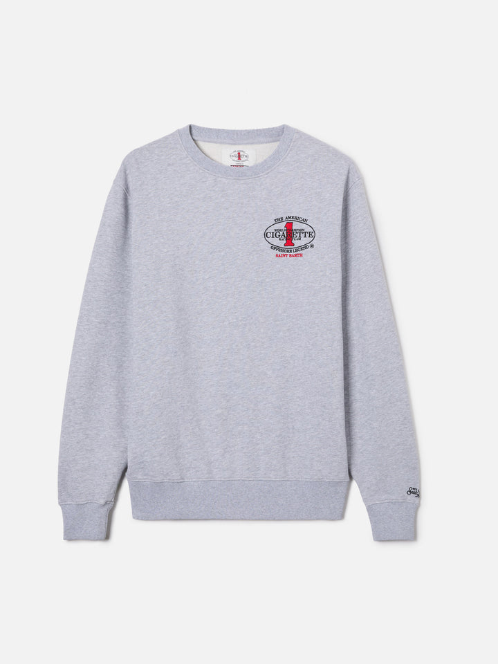 Grey Ponza crewneck sweatshirt with Cigarette print | Special Edition