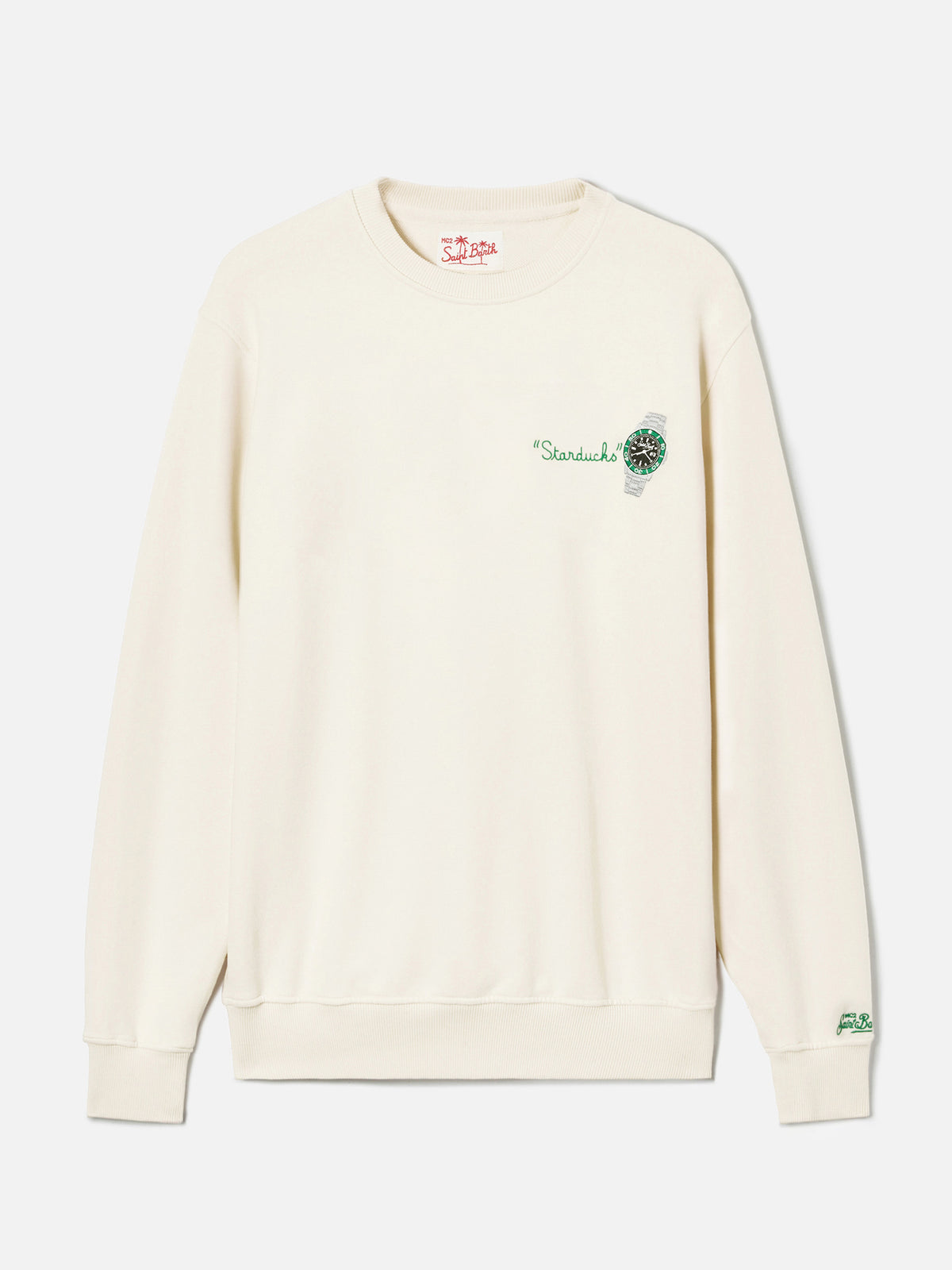 Sudadera Ponza color crema con bordado Starducks 