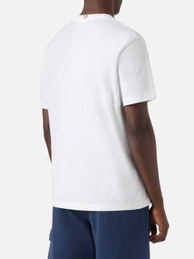 Camiseta Portofino blanca con bordado I Work For The Big 4 