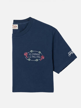 T-shirt Portofino avec broderie Mi girano le palline | Édition spéciale 