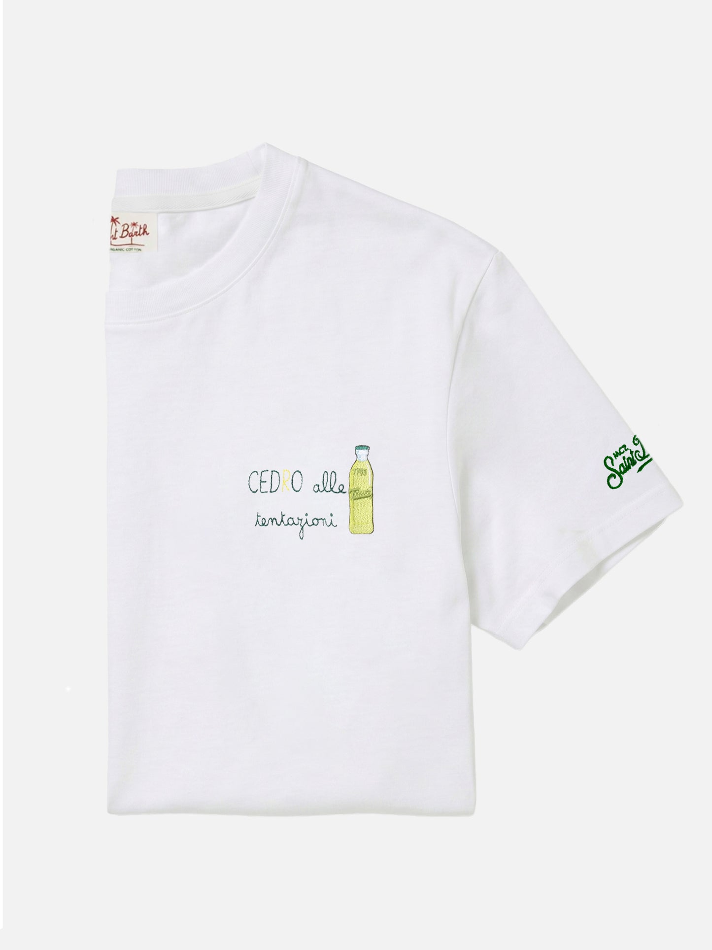 White Portofino T-shirt with Cedro Alle Tentazioni embroidery | Special Edition
