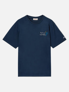 T-shirt Blue Portofino avec broderie Real Men Play Padel 