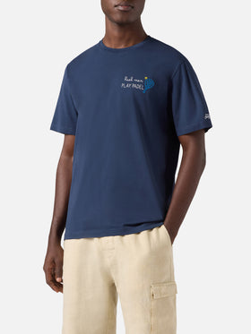 T-shirt Blue Portofino avec broderie Real Men Play Padel 