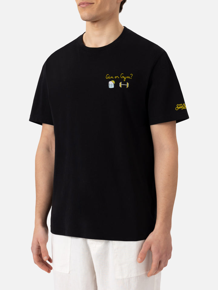 Classic fit cotton jersey t-shirt Portofino with Gin or Gym embroidery - MC2 Saint Barth