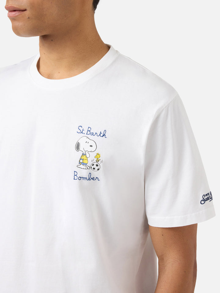 T-shirt Portofino bianca con ricamo St. Barth Bomber | Special Edition