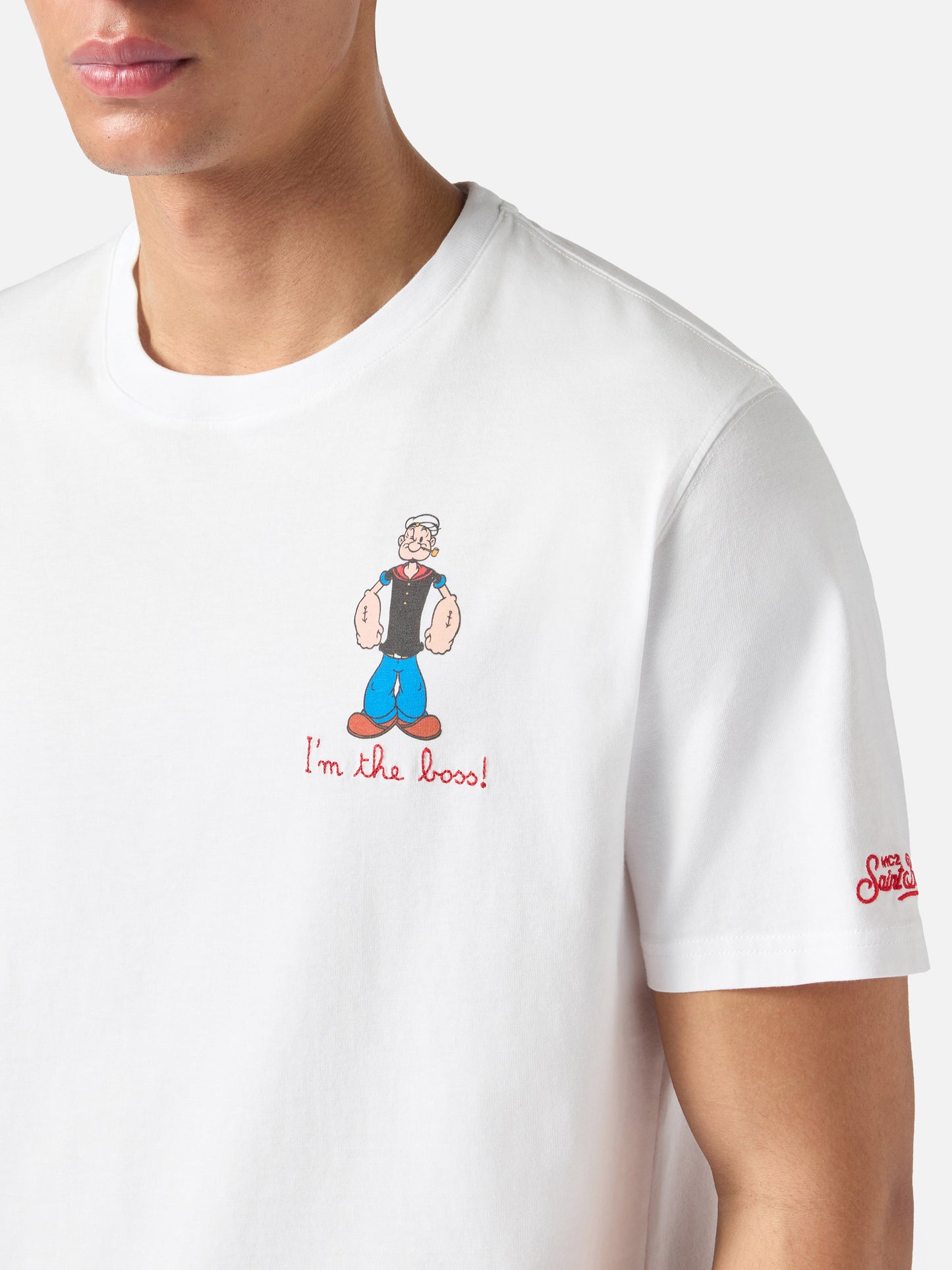Camiseta Portofino blanca con bordado I'm The Boss | Edición Especial 