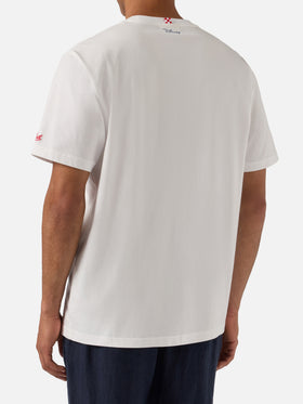 T-shirt Portofino bianca con ricamo Champion Of The Night | Special Edition