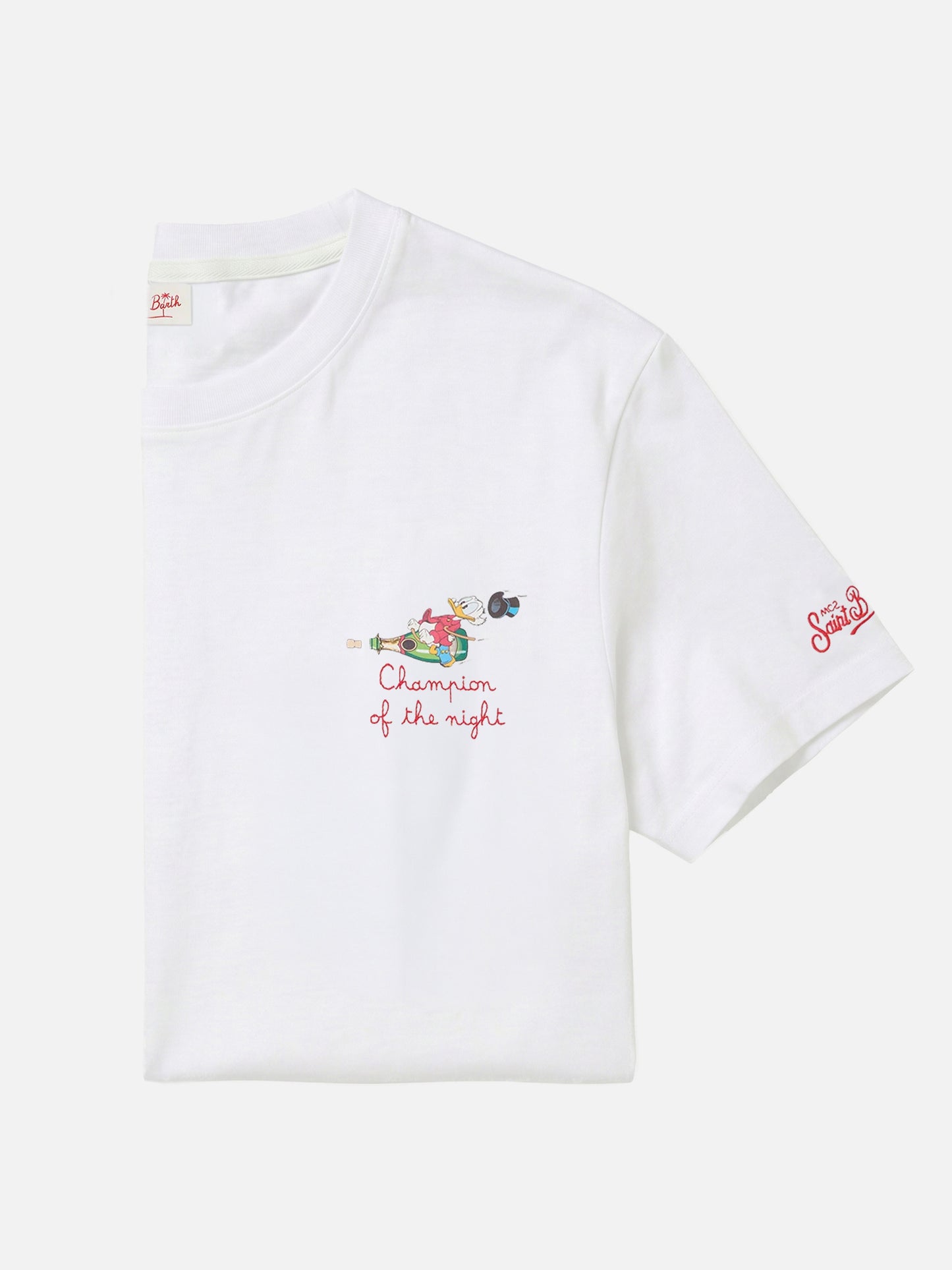 White Portofino T-shirt with Champion Of The Night embroidery | Special Edition