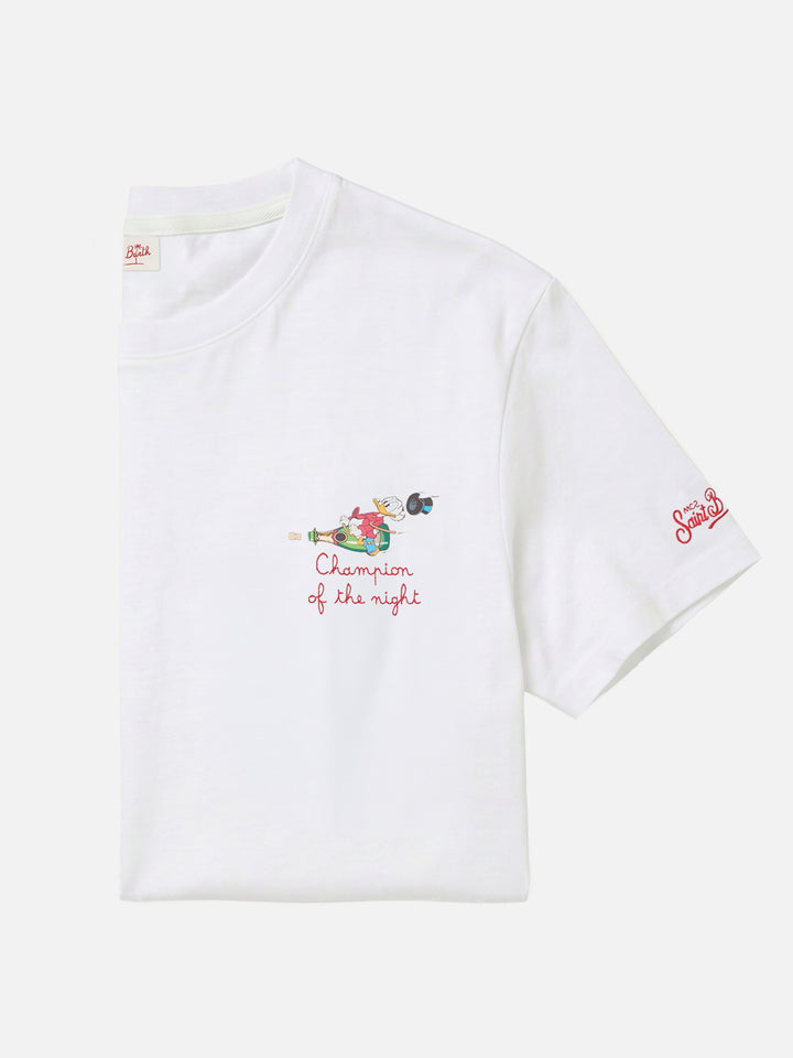 T-shirt Portofino blanc avec broderie Champion Of The Night | Édition spéciale 