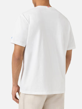 T-shirt Portofino bianca con ricamo Gin Or Gym?