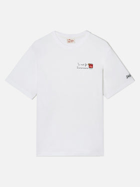 T-shirt Portofino blanc avec broderie Tu Vuò Fà L'americano 
