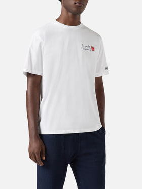 T-shirt Portofino blanc avec broderie Tu Vuò Fà L'americano 