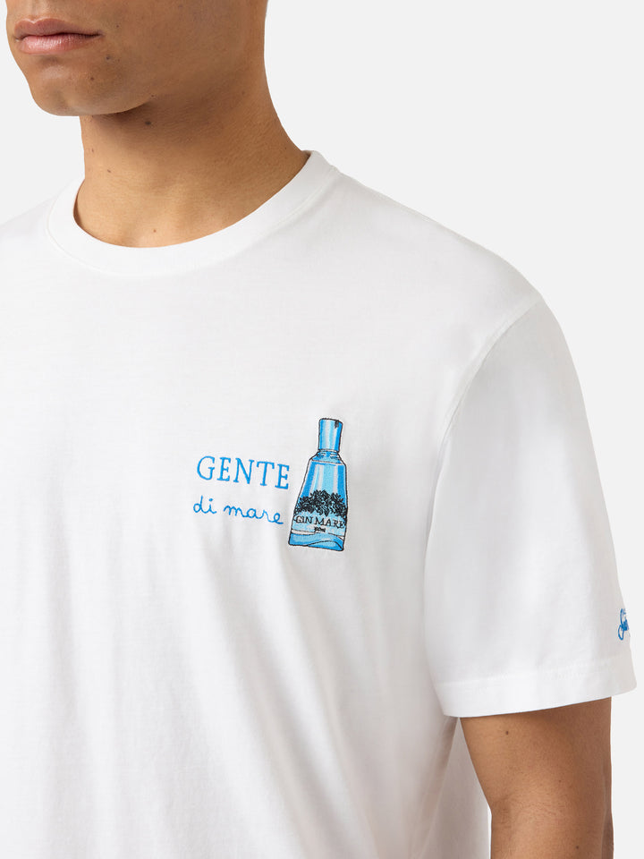 White Portofino T-shirt with Gente Di Mare embroidery | Special Edition