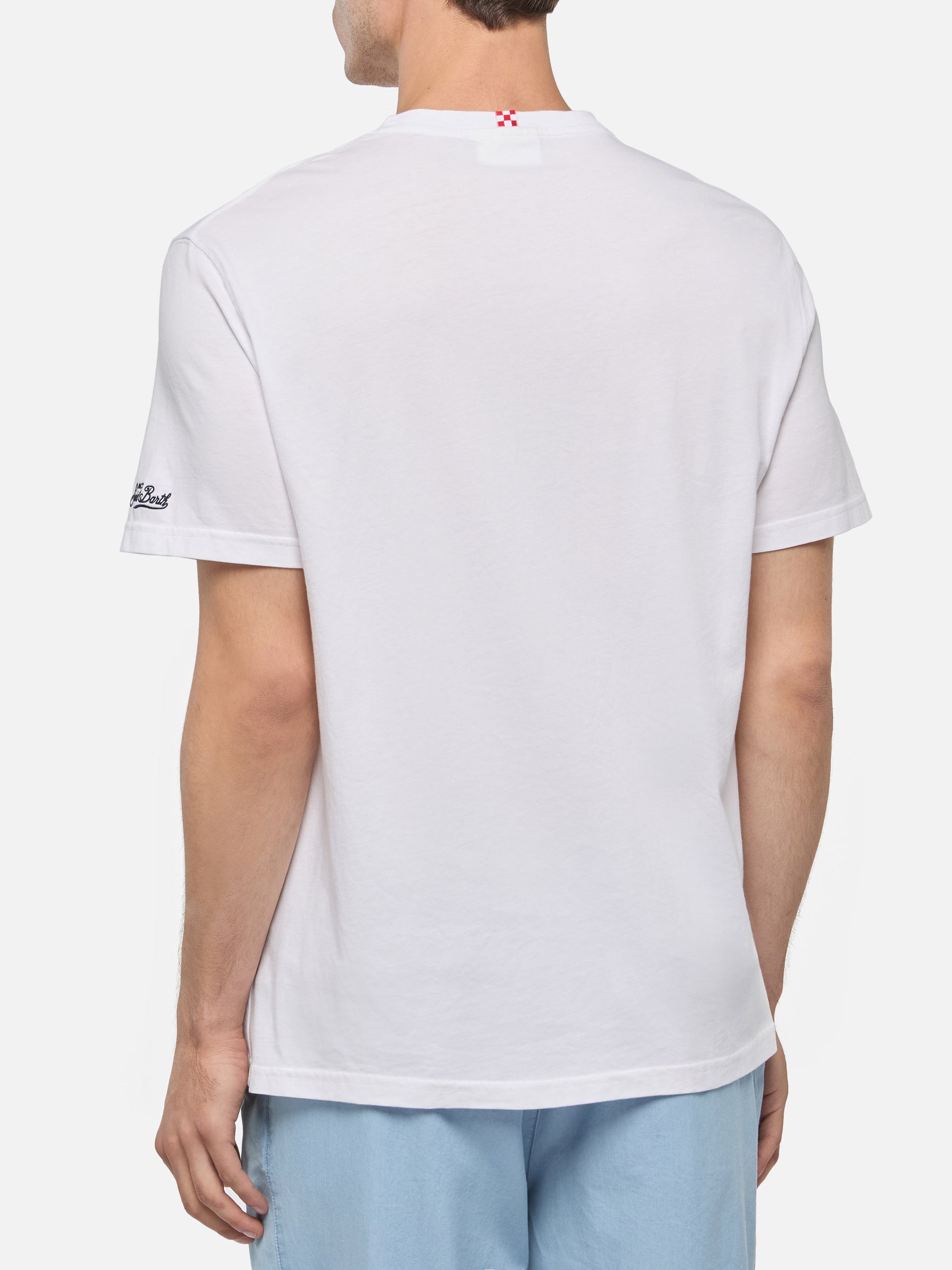 Classic fit cotton jersey t-shirt Portofino with King of Padel embroidery - MC2 Saint Barth
