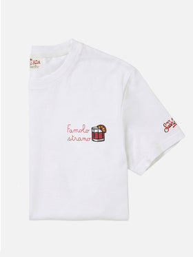 Classic fit cotton jersey t-shirt Portofino with Famolo strano embroidery |INSULTI LUMINOSI SPECIAL EDITION