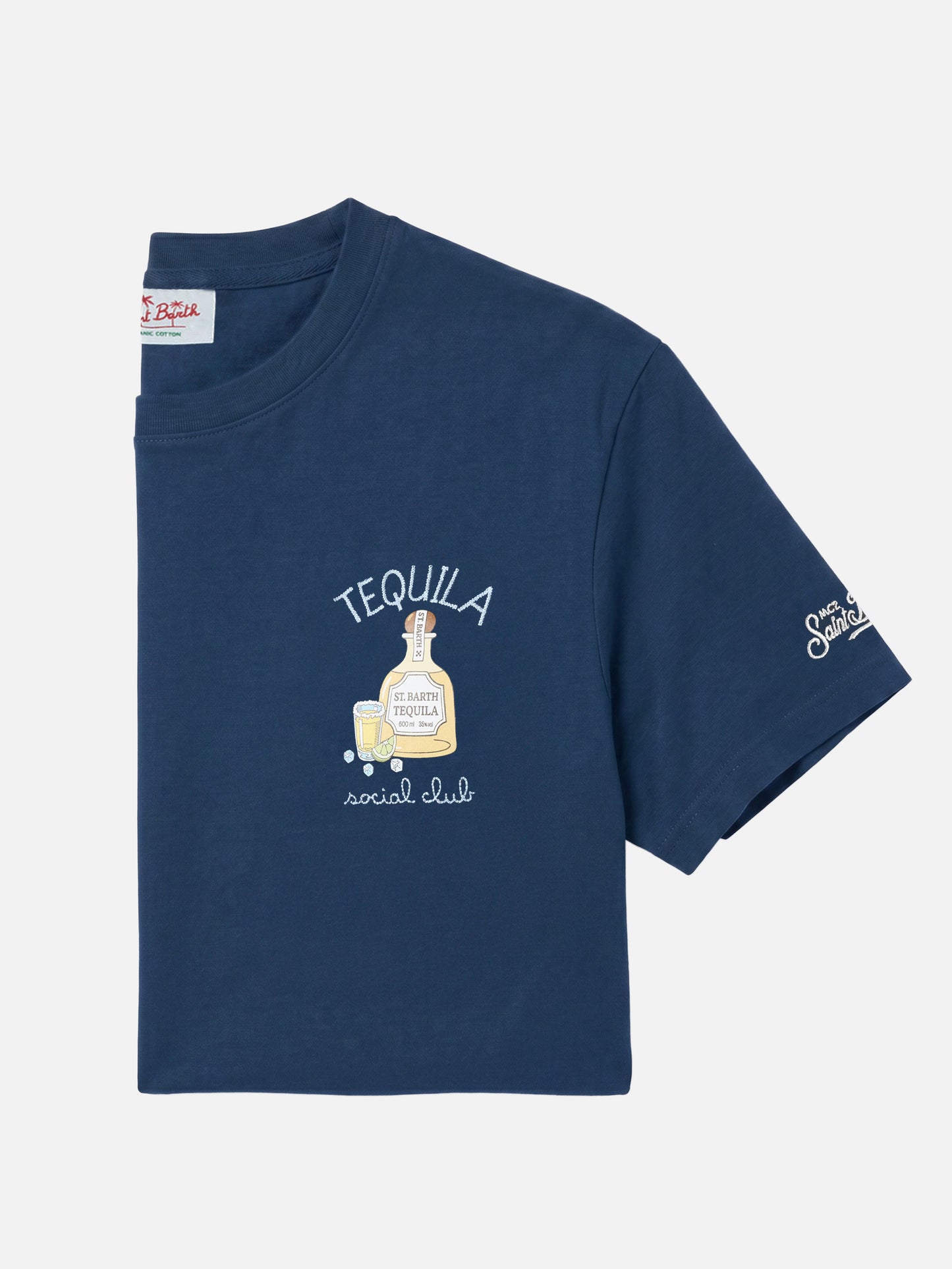 Blue Portofino T-shirt with Tequila Social Club embroidery