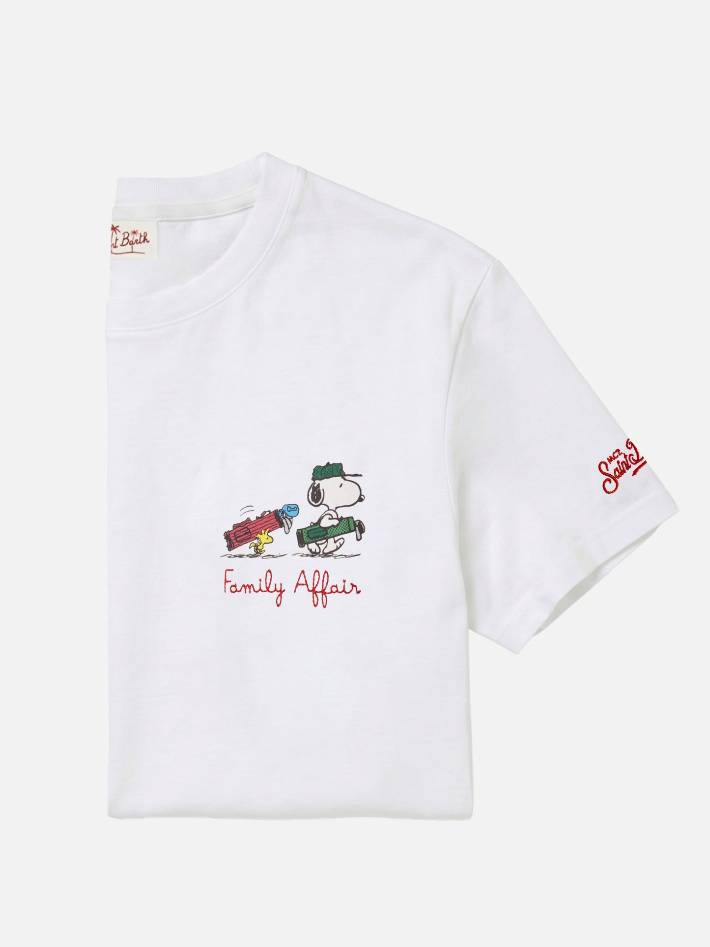 T-shirt Portofino blanc avec broderie Snoopy Family Affair | Special Edition 