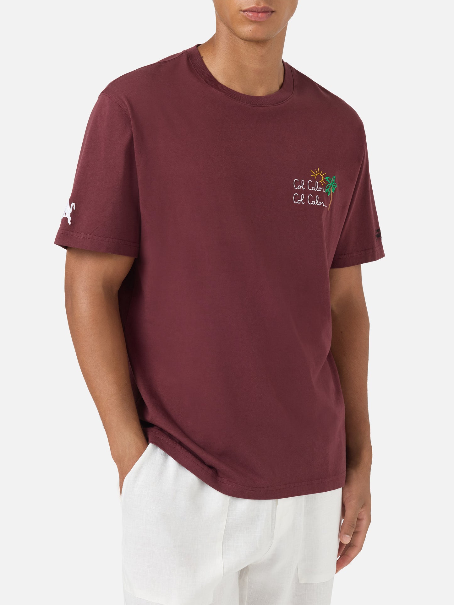 Bordeauxfarbenes Portofino T-Shirt mit Torino FC Col Calor Col Calor... Stickerei | TORINO FC SPECIAL EDITION 