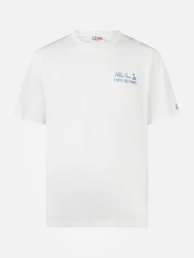 Man classic fit cotton jersey t-shirt Portofino with Vado a Forte print | ALLE BOE SPECIAL EDITION - MC2 Saint Barth
