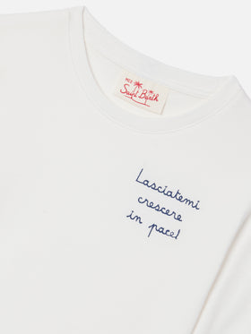 Portofino Jr t-shirt with Lasciatemi Crescere In Pace! embroidery