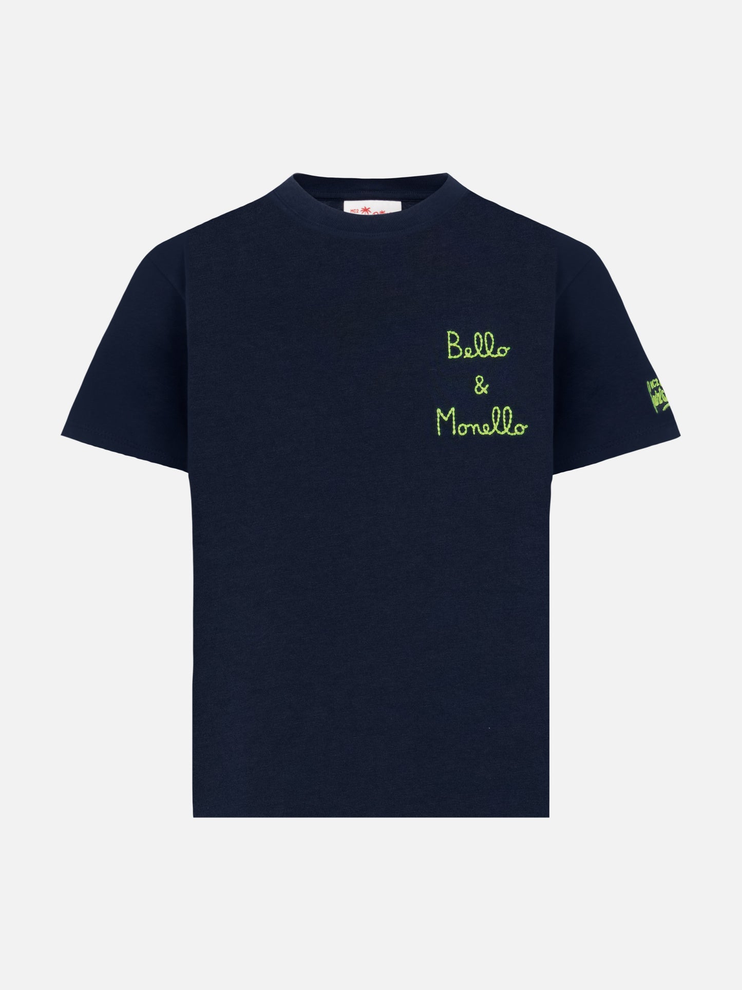 Portofino Jr cotton jersey t-shirt with Bello e Monello embroidery