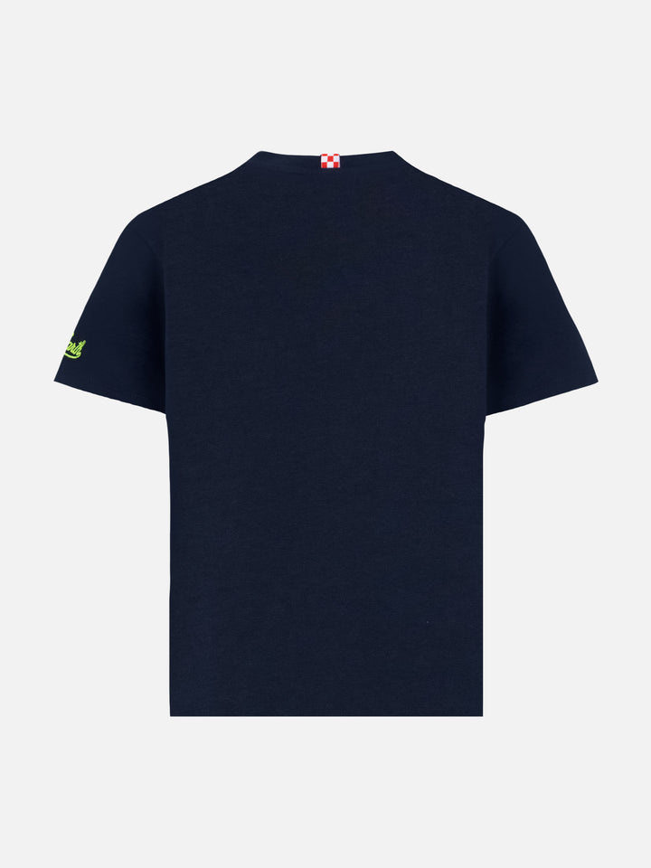 Portofino Jr cotton jersey t-shirt with Bello e Monello embroidery